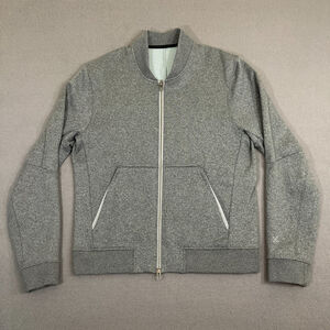 Lululemon City Sweat Bomber Jacket Men's Medium‎ Gray Fleece Full Zip Pockets